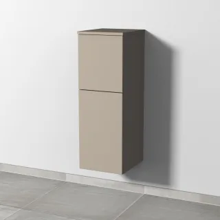 Sanipa 3way Mittelschrank mit 1 Tür und 1 Auszug, Sandgrau-Matt, SF12467 SF12467