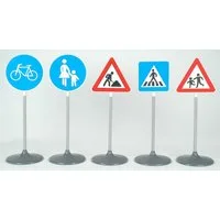 Klein Spiel-Verkehrszeichen Verkehrsschilder-Set B, 5 Schilder (5-tlg), Made in Germany
