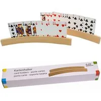 GICO Spielesammlung GICO Kartenhalter Spielkartenhalter aus Holz L 33 cm 2er Set-7956
