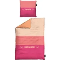 Sansibar Sylt Bettwäsche Bettwäsche SANSIBAR Satin BL 135x200 cm orange Bettbezug Bettzeug