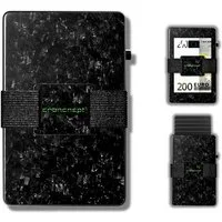 CRBNCNCPT Kartenetui Forged Carbon Smart Kartenetui - Geldbeutel, Schwarz Herren, RFID Schutz, Karten Verriegelung, Abnehmbares Band für Geldscheine