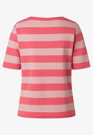 MORE & MORE - Blockstreifenshirt lila - Gr. - 44