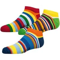FussFreunde ABS-Socken 3 Paar kurze Kinder Stoppersocken, Sneakersocken Gute Laune Ringel (Set, 3 Paar) mit ABS-Druck und Polstersohle