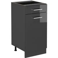 Vicco Unterschrank R-Line, Anthrazit Hochglanz/Anthrazit, 40 cm ohne Arbeitsplatte (1-St)