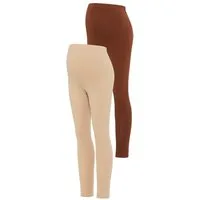 Neun Monate Umstandshose 2 Stück Umstands-Hosen für Schwangerschaft und Stillzeit (Packung, 2-tlg., 2) 2er Pack Leggings für Schwangerschaft & Stillzeit