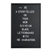 relaxdays Memoboard Letterboard 30 x 45 cm, schwarz