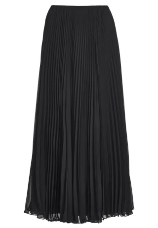 SWING - Plisseerock aus Chiffon mit elastischem Bund black - Gr. - 46