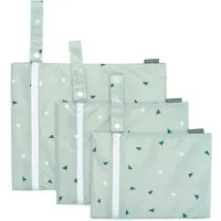Zamboo Windeltasche Triangel - Mintgrün, Nasstasche / Windeltasche 3er Pack - Nassbeutel z.B. für Stoffwindel