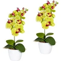 Kunstpflanze Orchidee Phalaenopsis Orchidee, Creativ green, Höhe 40 cm, im Keramiktopf