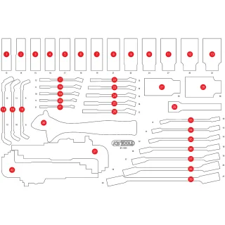 KS Tools Leere Schaumstoffeinlage zu 811.1055 - 811.1055-97