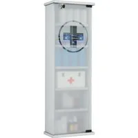 VCM Medizinschrank Medikamentenschrank Omal H. 92 x B. 31 x T. 18 cm Apothekerschrank abschließbar