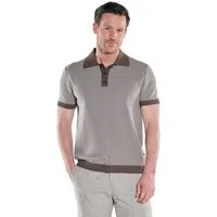 ENGBERS GERMANY Rundhalspullover Herren Strick Poloshirt, Beige