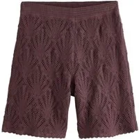 Next Bermudas Knielange Co-Ord Bermudashorts mit Häkelbesatz (1-tlg)