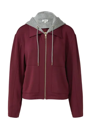 s.Oliver - Sweatjacke rot|grau - Gr. - 42