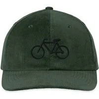 Spreadshirt Baseball Cap Stickerei Fahrrad, Silhouette Rennrad Bestickte Cord Cap (1-St)