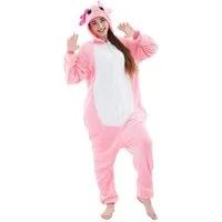 Corimori Partyanzug Onesie Ganzkörper Kostüm für Erwachsene, Axolotl-Kostüm Damen Herren Karneval Tier-Kostüme Axolotl Rosa,XL
