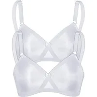 Sassa Set: Soft-BH 2er Sparpack Soft BH ohne Bügel mit Kreuzblende (Spar-Set, 2-tlg) -