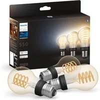 Philips Hue LED-Filament White Ambiance Dreierpack Filament 550lm, E27, 3 St., Farbwechsler