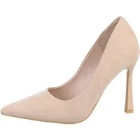 Ital-Design Damen Abendschuhe Elegant High-Heel-Pumps (85275894) Pfennig-/Stilettoabsatz High Heel Pumps in Beige