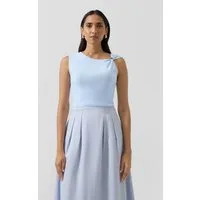 s.Oliver Rundhalspullover Strickpullunder Feinstrick-Top mit Zierring am Träger