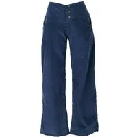 Guru-Shop Relaxhose Cordhose mit leicht ausgestelltem Bein - blau Ethno Style, alternative Bekleidung