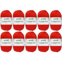 Gründl 10x50 Gramm Gründl Cotton Fun (von einer Farbe) Farbauswahl Häkelwolle