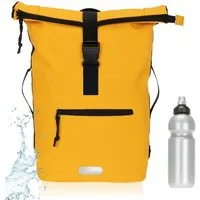 ELEPHANT Freizeitrucksack Time Bag aus Plane, Rucksack Laptoprucksack Daypack wasserabweisend + Trinkflasche