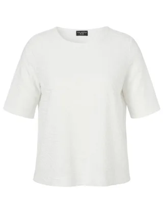 VIA APPIA DUE - T-Shirt mit Rundhals weiß - Gr. - 52
