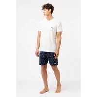 Fila Shorty (2 tlg) mit Rundhalsausschnitt, Kurzarm, Cotton