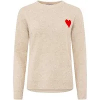 Zwillingsherz Kaschmirpullover 100% Kaschmir Pullover mit Herz