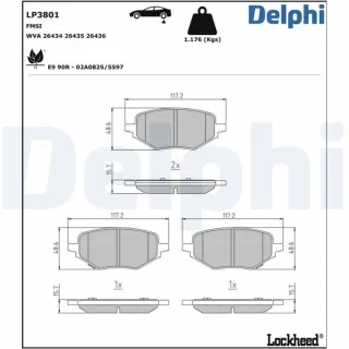 Delphi Bremsbel?ge hinten MG Mg