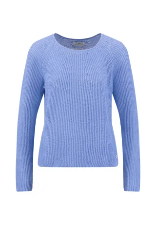 FYNCH-HATTON - PULLOVER CREWNECK LINEN MEL cornflower blue - Gr. - XL