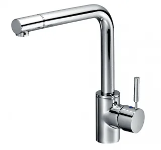 KAJA-Ipuri Einhebel-Küchenb. mit drehbarem Auslauf, Zylinderstifthebel, chrom 55828-C