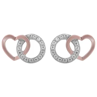 Orphelia 'Ely' Ohrstecker aus 925er Sterlingsilber für Damen - Silber/Rosé ZO-7286