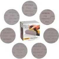 Mirka Schleifpapier Abranet Schleifscheiben (Mix Pack), (35 St), Ø150mm, Schleifen von Holz, Spachtel, Lack, Kunststoff