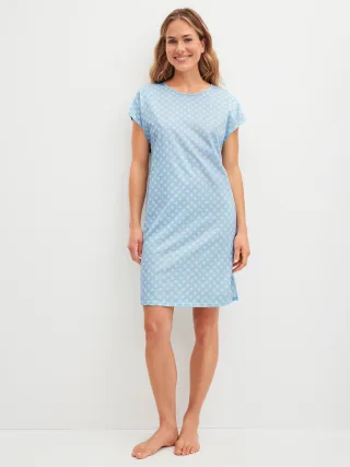 CALIDA - DAMEN Sleepshirt cascade blue - Gr. - XS