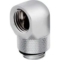 XF 90° Rotary Adapter Twin Pack, Verbindung chrom, kompatibel mit CORSAIR XF Fittings
