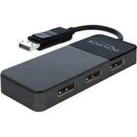 DisplayPort Splitter 1.4 1x DisplayPort > 3x DisplayPort schwarz, 30cm