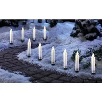 Luna24 simply great ideas... LED Gartenleuchte Solar Lichterkette Kerzen, 10tlg. Gartenleuchte, Weihnachtsbel., LED fest integriert