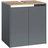 Vicco Waschbeckenunterschrank Viktor, Anthrazit/Goldkraft Eiche, 60.2 x 65 cm (1-St)