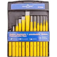 Falon-Tech Meißel-Set Werkzeugsatz Körner Meißel Splinttreiber Durchschläger Durchtreiber 12, (12-tlg)