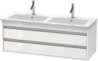 Duravit Ketho Waschtischunterbau wandhängend Weiß Hochglanz 1270x475x480 mm - KT643202222 KT643202222