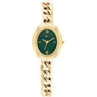 Tommy Hilfiger Quarzuhr Demi Oval 1782877, Armbanduhr, Damenuhr, Edelstahlarmband, analog