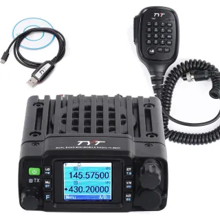 TYT TH8600 Mini Dual Band Mobile Radio IP67 Waterproof 25W VHF UHF Transceiver with Color LCD Display 200 Channels High