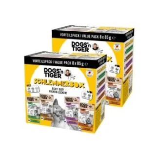 Dogs'n Tiger Dogs´n Tiger Adult Nassfutter Katze, Schlemmerbox 2x85 g