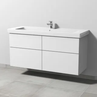 Sanipa 3way Waschtischunterbau zu Villeroy & Boch Subway 2.0 Waschtisch mit 4 Auszügen, Weiß-Soft SM61643