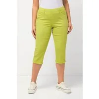 Ulla Popken Caprihose Caprihose Sienna Fransensaum schmales Bein Stretch