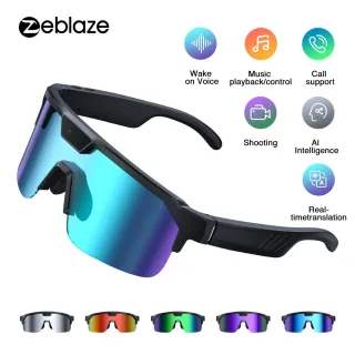 Zeblaze Q01 AI Sports Camera Smart Glasses 30MP Photo 8MP Video Recording WiFi Connection buetooth 5.3 TAC Polarized Len
