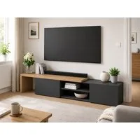 OTTO home Lowboard New Garda,Lowboard mit Aufsatz,TV-Board mit Ausatz,TV-Schrank-Tv Bank (1 St), Breite verstellbar v. 183 bis 310 cm,2 Klappen und L-Förmiger Aufsatz