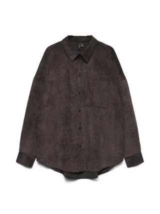 VERO MODA - VMSANNE COURDEROY LS SHIRT WVN NOOS Chocolate Torte - Gr. - XL